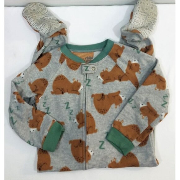 Carters Just One You Footed Pajamas 2T Lot of 3 Moose Red Plaid Sleeper - Picture 11 of 16